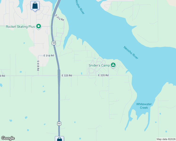 map of restaurants, bars, coffee shops, grocery stores, and more near Yarmouth Court in Grove