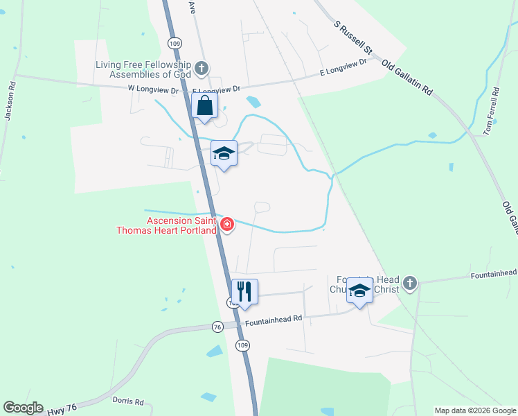 map of restaurants, bars, coffee shops, grocery stores, and more near 129 Jerry Street in Portland