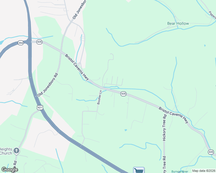 map of restaurants, bars, coffee shops, grocery stores, and more near 449 Bristol Caverns Highway in Bristol