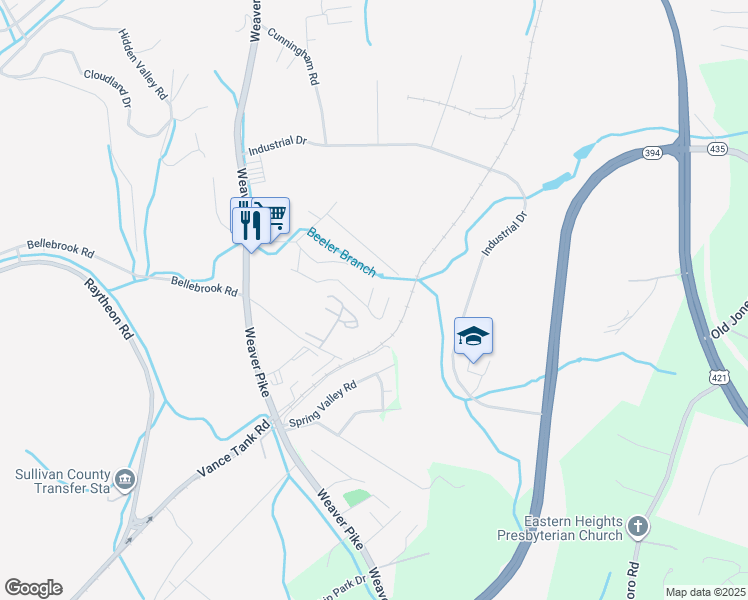 map of restaurants, bars, coffee shops, grocery stores, and more near 315 Basham Hill Road in Bristol
