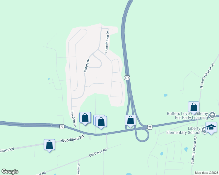 map of restaurants, bars, coffee shops, grocery stores, and more near 1564 Parkside Drive in Clarksville