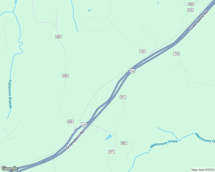 map of restaurants, bars, coffee shops, grocery stores, and more near 10606 Greensboro Road in Ridgeway