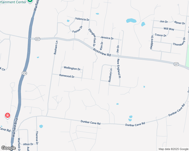 map of restaurants, bars, coffee shops, grocery stores, and more near 2032 Whitland Drive in Clarksville