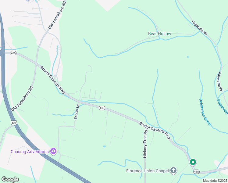 map of restaurants, bars, coffee shops, grocery stores, and more near 517 Bristol Caverns Highway in Bristol