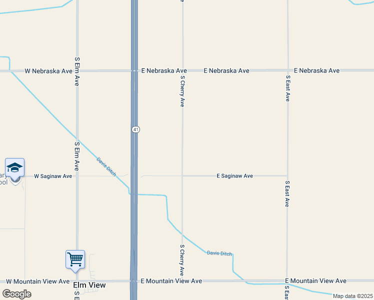map of restaurants, bars, coffee shops, grocery stores, and more near 12366 South Cherry Avenue in Fresno