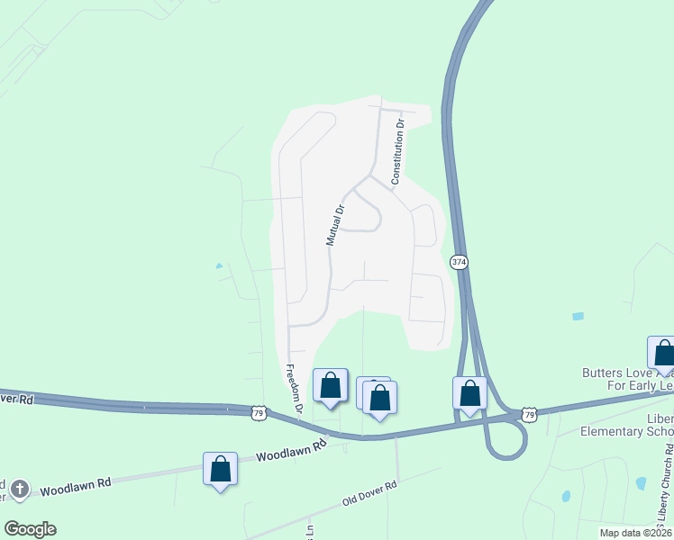 map of restaurants, bars, coffee shops, grocery stores, and more near 1452 Mutual Drive in Clarksville