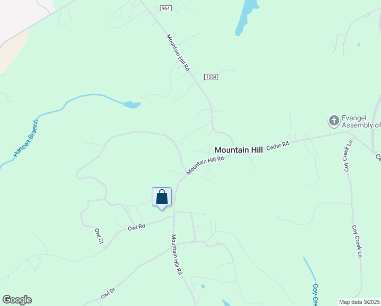 map of restaurants, bars, coffee shops, grocery stores, and more near 1550 Mountain Hill Road in Ringgold