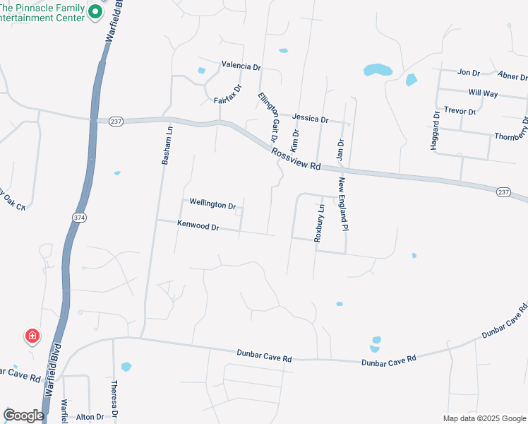 map of restaurants, bars, coffee shops, grocery stores, and more near 2032 Whitland Drive in Clarksville