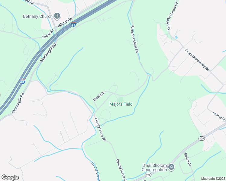 map of restaurants, bars, coffee shops, grocery stores, and more near 301 Moore Drive in Blountville