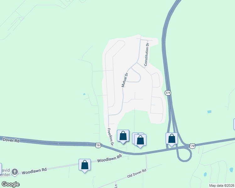 map of restaurants, bars, coffee shops, grocery stores, and more near 1396 Freedom Drive in Clarksville