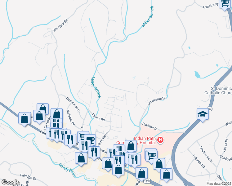 map of restaurants, bars, coffee shops, grocery stores, and more near 1808 Ridgepine Road in Kingsport