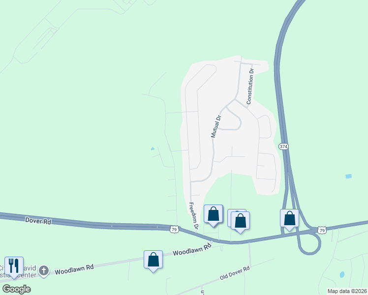 map of restaurants, bars, coffee shops, grocery stores, and more near 1601 Graham Lane in Clarksville