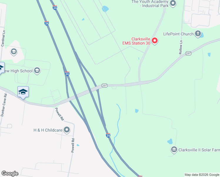 map of restaurants, bars, coffee shops, grocery stores, and more near 1414 Rossview Road in Clarksville