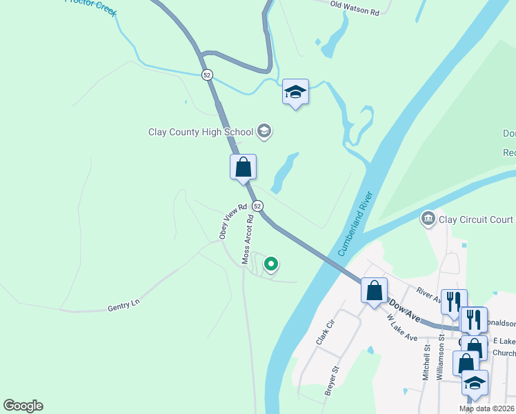 map of restaurants, bars, coffee shops, grocery stores, and more near 2000 Moss Arcot Road in Celina