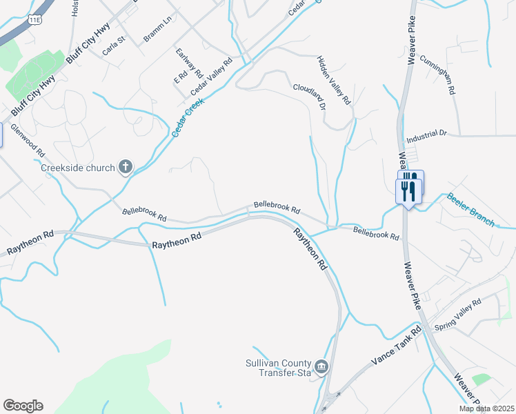 map of restaurants, bars, coffee shops, grocery stores, and more near 247 Bellebrook Road in Bristol