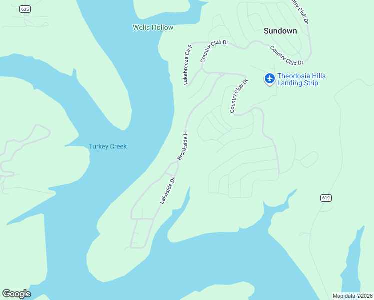 map of restaurants, bars, coffee shops, grocery stores, and more near 464 Lakeside Drive in Theodosia