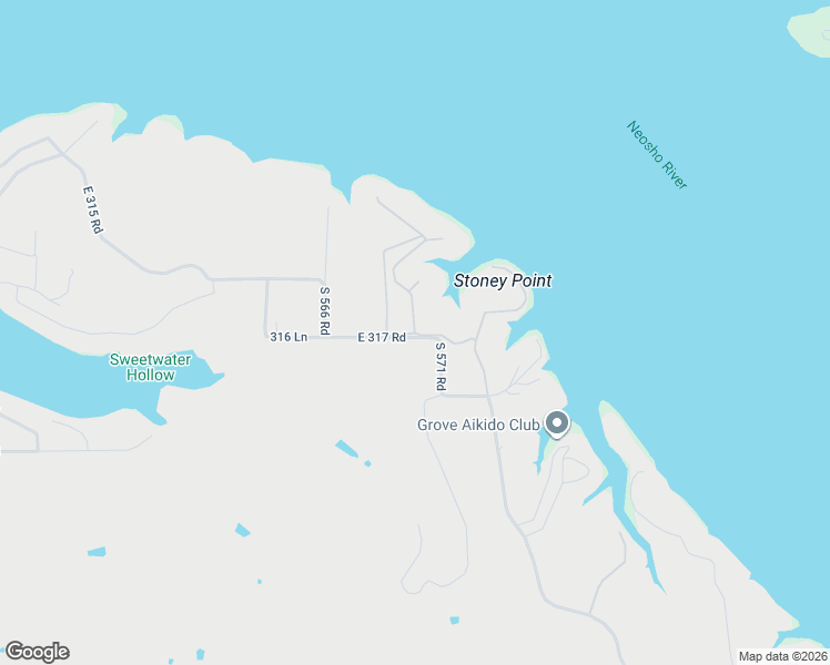 map of restaurants, bars, coffee shops, grocery stores, and more near 31656 571 Lane in Jay