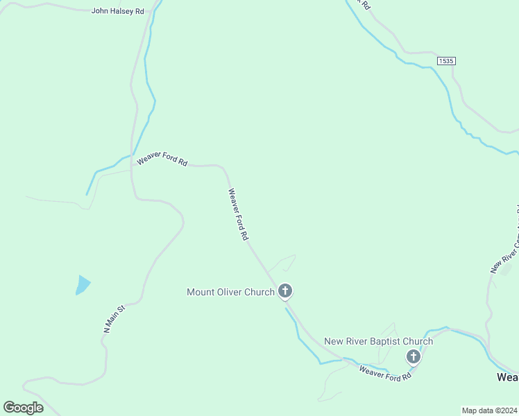 map of restaurants, bars, coffee shops, grocery stores, and more near 735 Weaver Ford Road in Grassy Creek