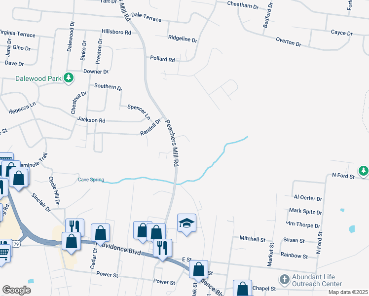 map of restaurants, bars, coffee shops, grocery stores, and more near in Clarksville