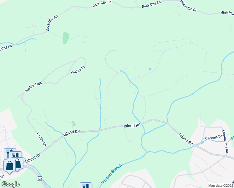 map of restaurants, bars, coffee shops, grocery stores, and more near 295 Old Island Trail in Kingsport