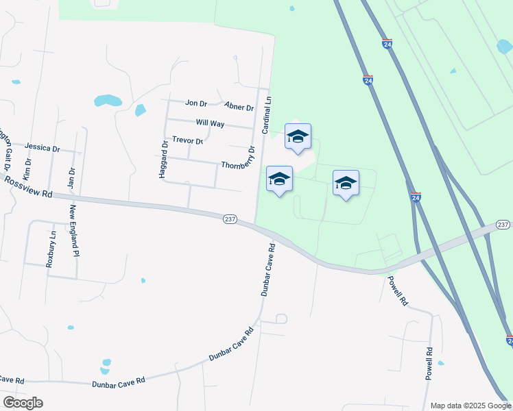 map of restaurants, bars, coffee shops, grocery stores, and more near 2235 Cardinal Lane in Clarksville