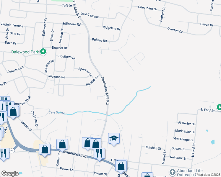 map of restaurants, bars, coffee shops, grocery stores, and more near in Clarksville