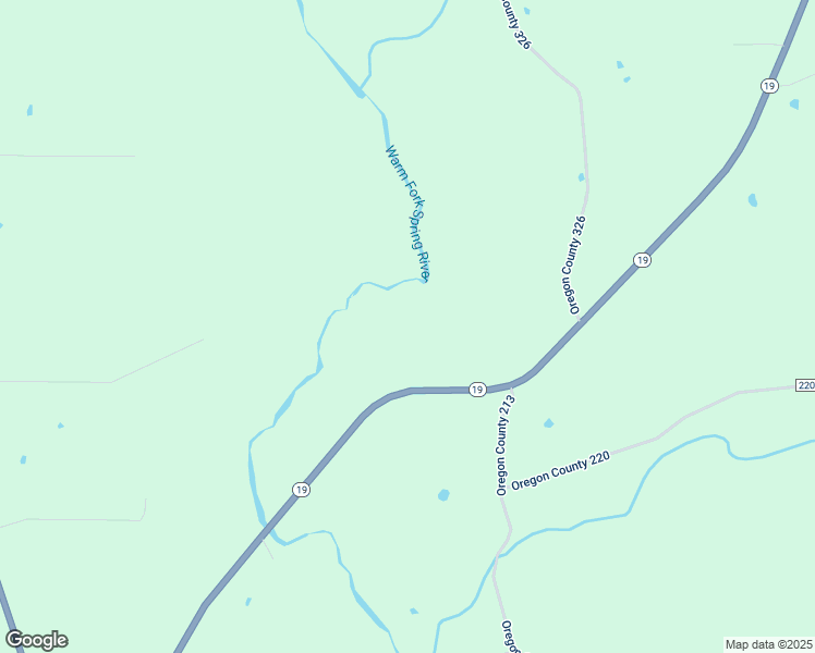 map of restaurants, bars, coffee shops, grocery stores, and more near Highway 19 in Thayer