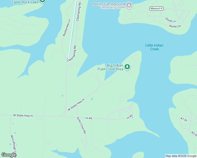 map of restaurants, bars, coffee shops, grocery stores, and more near 62 Edwards Drive in Shell Knob