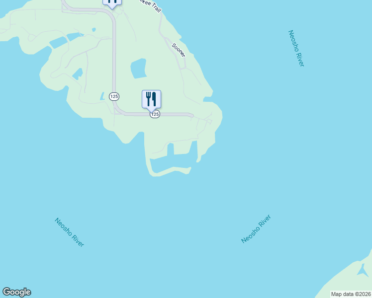 map of restaurants, bars, coffee shops, grocery stores, and more near 31500 Oklahoma 125 in Afton