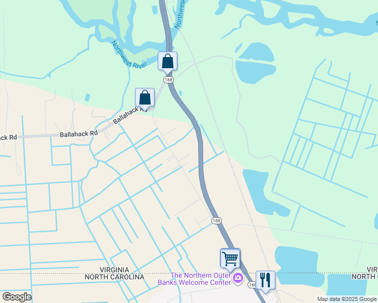 map of restaurants, bars, coffee shops, grocery stores, and more near 4553 Old Battlefield Boulevard in Chesapeake