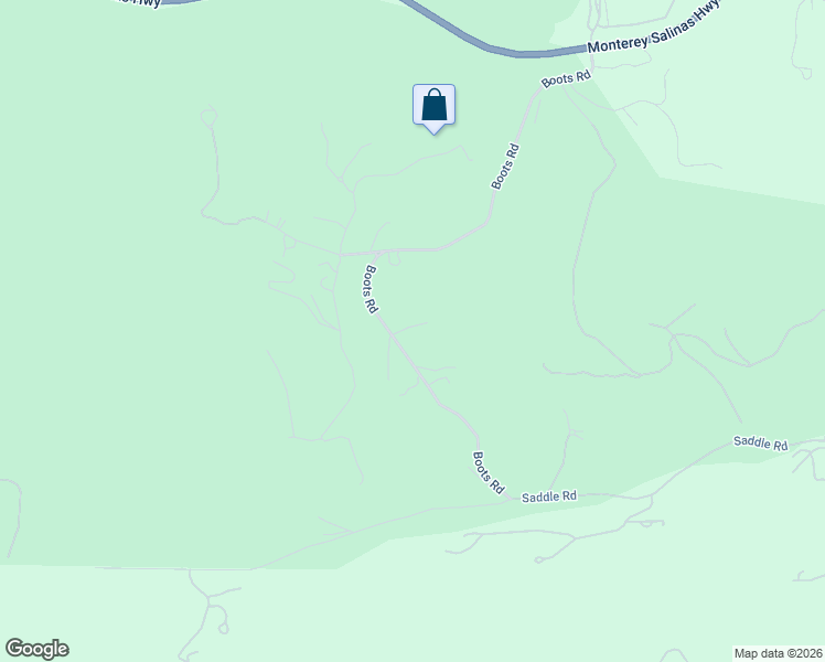 map of restaurants, bars, coffee shops, grocery stores, and more near 25585 Boots Road in Monterey