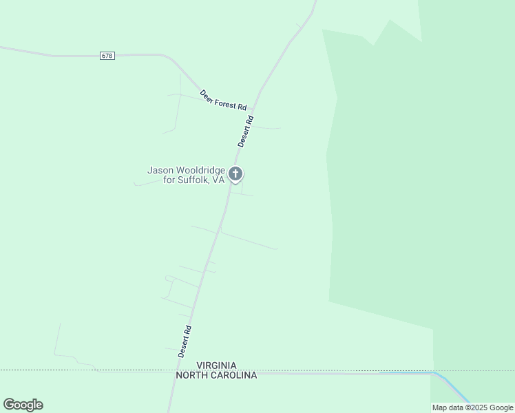map of restaurants, bars, coffee shops, grocery stores, and more near 4600 Desert Road in Suffolk