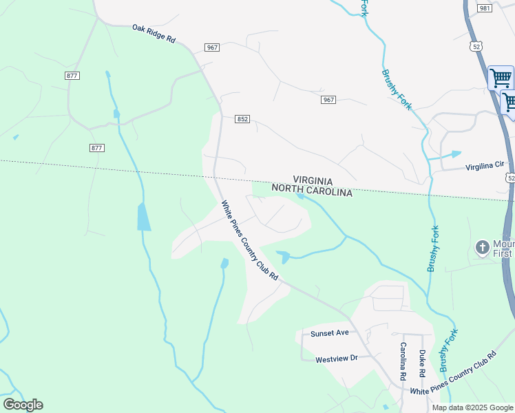 map of restaurants, bars, coffee shops, grocery stores, and more near 147 Kimberly Street in Mount Airy