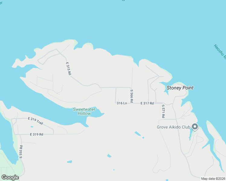 map of restaurants, bars, coffee shops, grocery stores, and more near 31601 South 566 Road in Jay