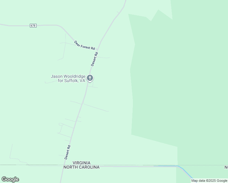 map of restaurants, bars, coffee shops, grocery stores, and more near 4600 Desert Road in Suffolk