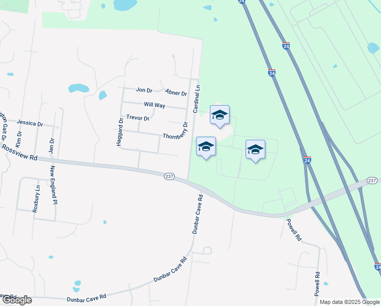 map of restaurants, bars, coffee shops, grocery stores, and more near 2265 Cardinal Lane in Clarksville