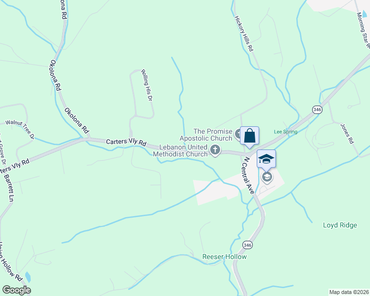 map of restaurants, bars, coffee shops, grocery stores, and more near 4199 Carters Valley Road in Church Hill