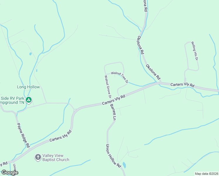 map of restaurants, bars, coffee shops, grocery stores, and more near 134 Walnut Grove Drive in Church Hill