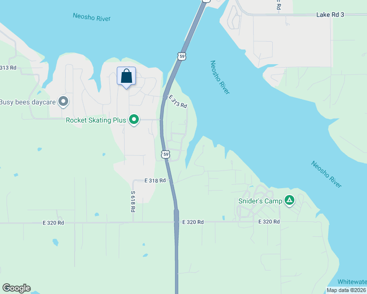 map of restaurants, bars, coffee shops, grocery stores, and more near 62000 East 315 Loop in Grove