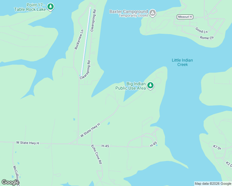 map of restaurants, bars, coffee shops, grocery stores, and more near 62 Edwards Dr in Shell Knob