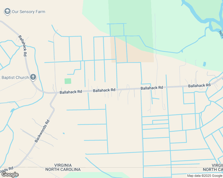 map of restaurants, bars, coffee shops, grocery stores, and more near 520 Ballahack Road in Chesapeake