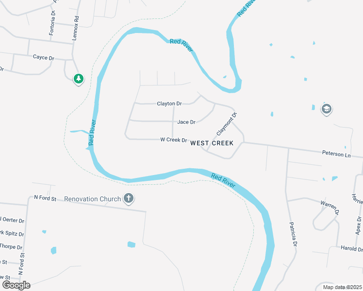 map of restaurants, bars, coffee shops, grocery stores, and more near 688 West Creek Drive in Clarksville