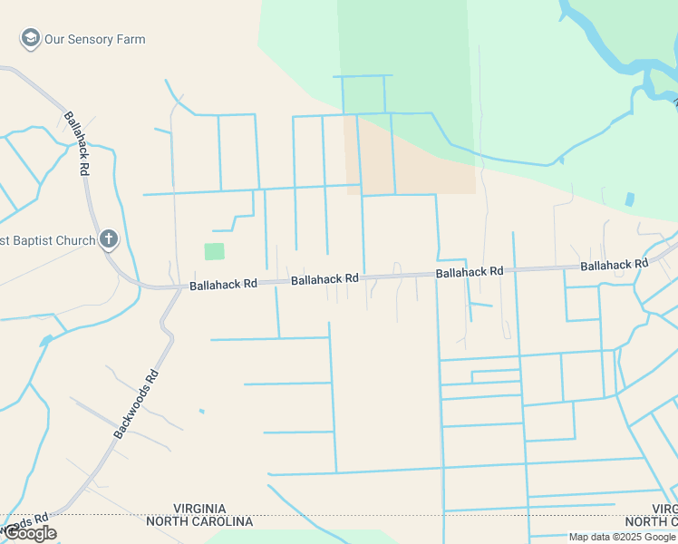 map of restaurants, bars, coffee shops, grocery stores, and more near 520 Ballahack Road in Chesapeake