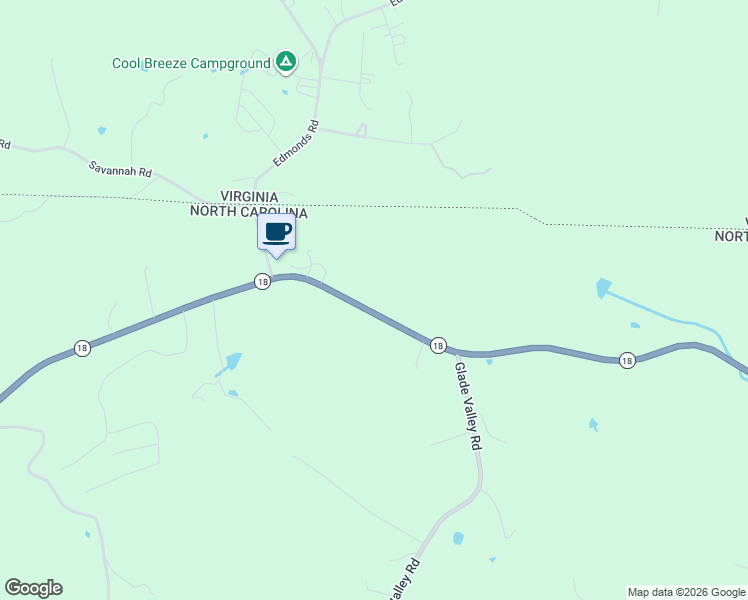 map of restaurants, bars, coffee shops, grocery stores, and more near 13075 Highway 18 in Ennice