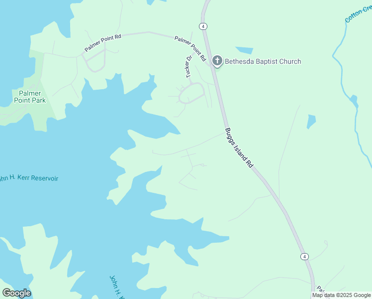 map of restaurants, bars, coffee shops, grocery stores, and more near 220 Tanners Drive in Boydton