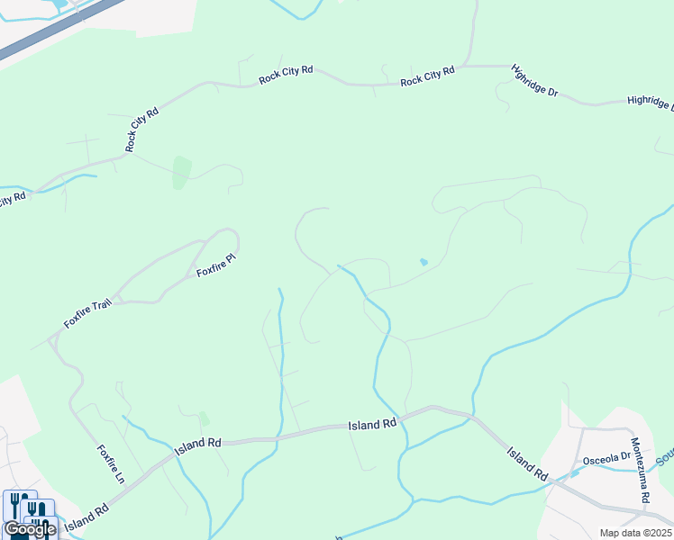 map of restaurants, bars, coffee shops, grocery stores, and more near Old Island Trail in Kingsport