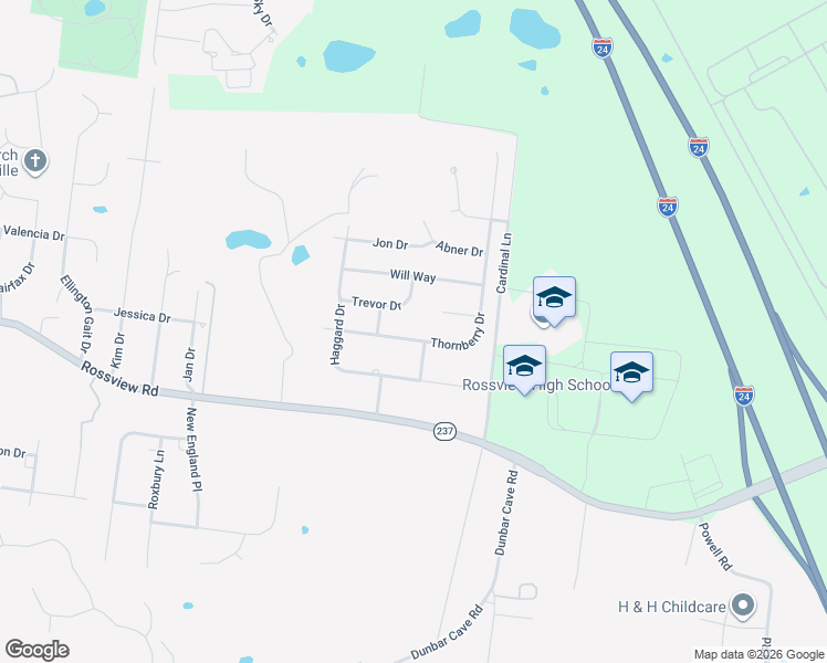map of restaurants, bars, coffee shops, grocery stores, and more near 1112 Cindy Court in Clarksville
