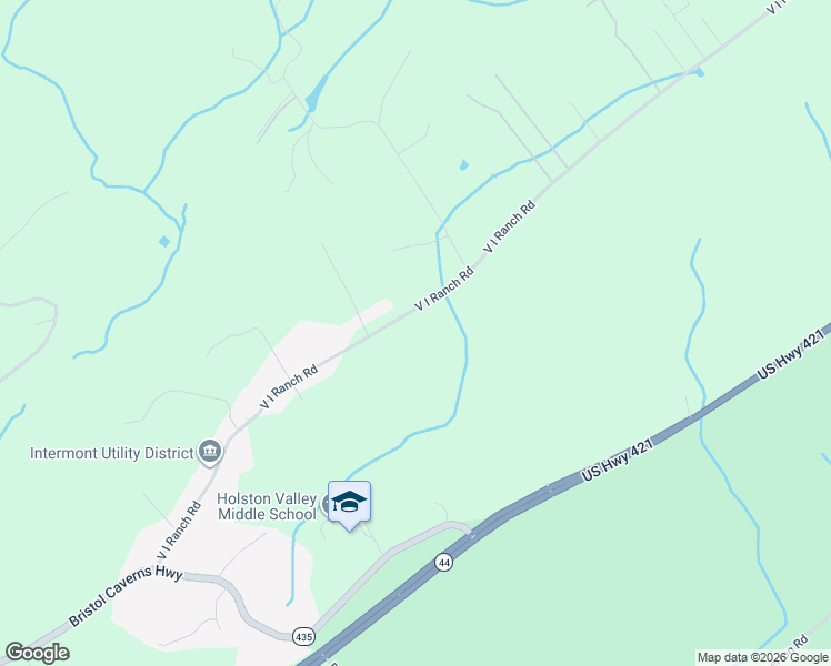 map of restaurants, bars, coffee shops, grocery stores, and more near 514 V I Ranch Road in Bristol