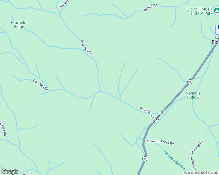 map of restaurants, bars, coffee shops, grocery stores, and more near 146 Trout Run Road in Mountain City