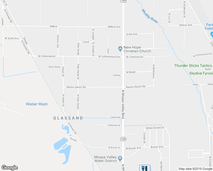 map of restaurants, bars, coffee shops, grocery stores, and more near 820 Ramos Ranch Road in Moapa Valley